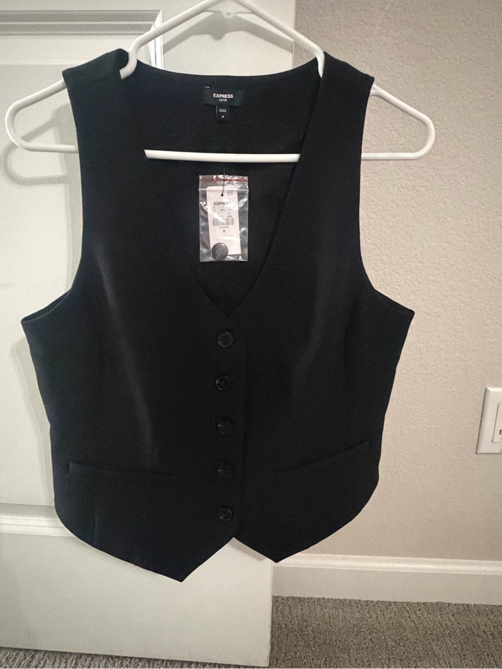 Express Black Sleeveless Tailored Vest
